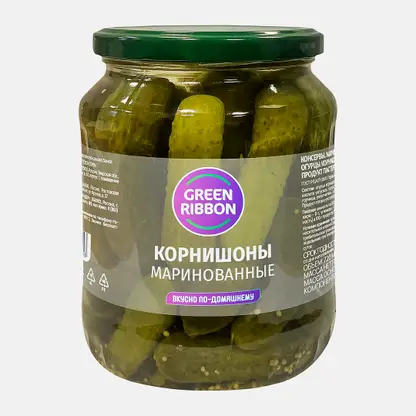 Корнишоны Green Ribbon маринованные 680г