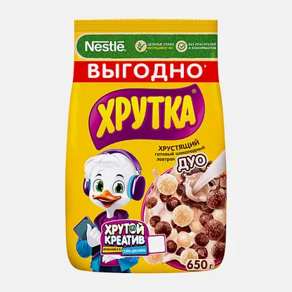 Шарики шоколадные для завтрака Хрутка Duo 650г
