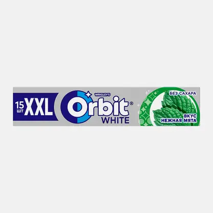 Жевательная резинка Orbit White XXL Нежная мята без сахара 20.4г