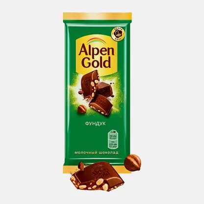 Молочный шоколад с фундуком Alpen Gold 80г