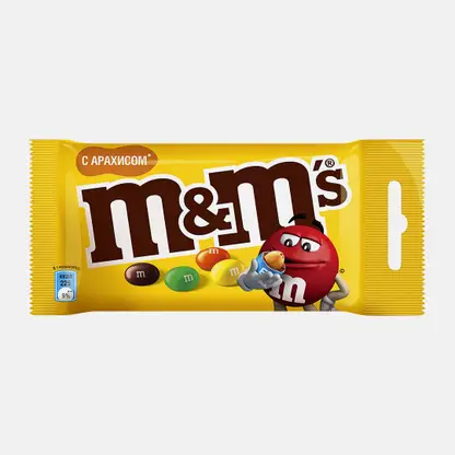 Драже с арахисом и молочным шоколадом M&M's 45г