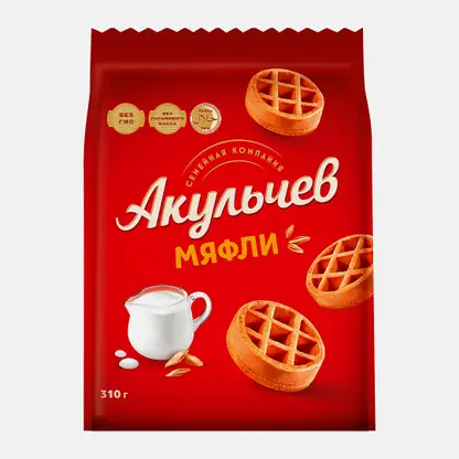 Вафли-мяфли мягкие Акульчев 310г