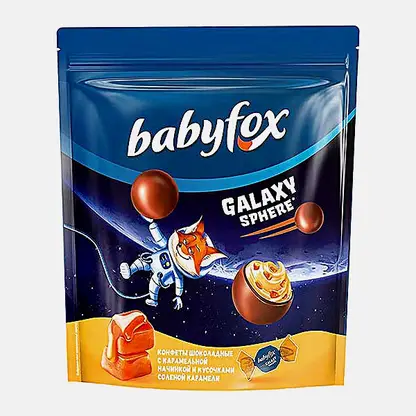 Конфеты шоколадные с солёной карамелью Babyfox Galaxy 130г