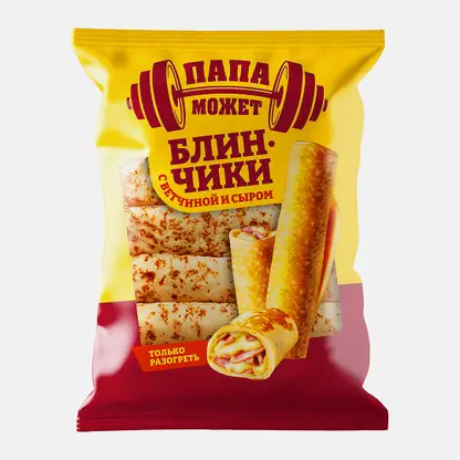 Блинчики круглые с ветчиной и сыром Папа может 300г