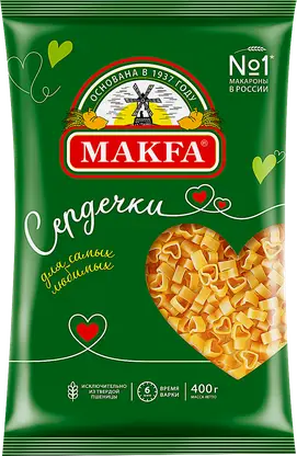 Макароны Makfa Сердечки 400г
