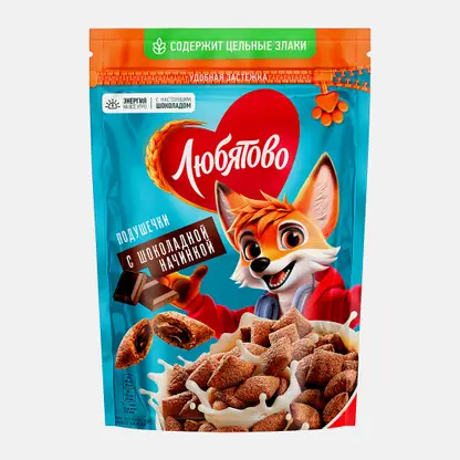 Подушечки Любятово с шоколадной начинкой 220г