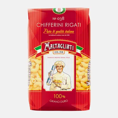 Макароны Maltagliati №38 Chifferini rigati 450г