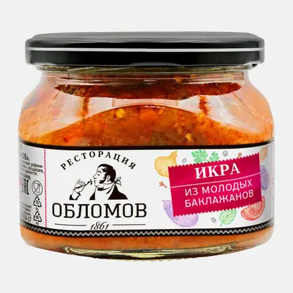 Икра из молодых баклажанов Ресторация Обломов 320г