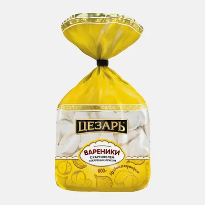 Вареники Цезарь с картофелем и жареным лучком 600г