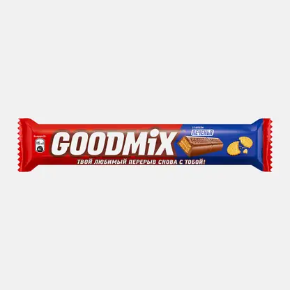 Батончик шоколадный с хрустящей вафлей и печеньем Goodmix 40/47г