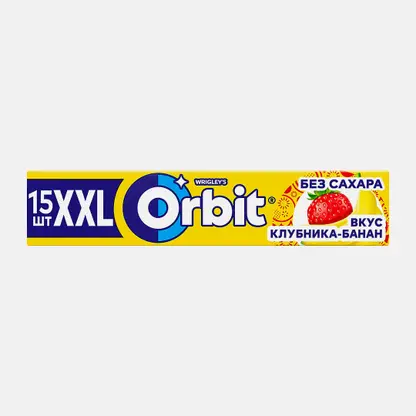 Жевательная резинка Orbit XXL Клубника-банан без сахара 20.4г
