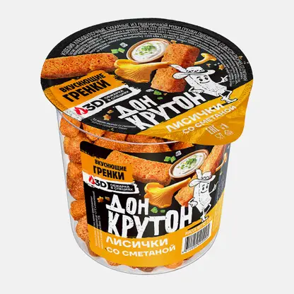 Гренки со вкусом лисичек со сметаной Дон Крутон 130г