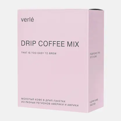 Молотый кофе Drip Coffee Mix в дрип-пакетах Verle 6шт