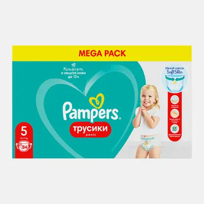 Трусики-подгузники Pampers 5 Junior 12-17кг 84шт