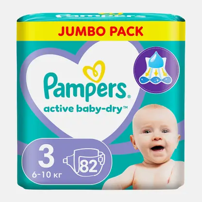 Подгузники Pampers Activebaby 3 Midi 6-10 и 4-9кг 82шт