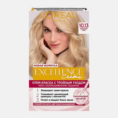 Стойкая крем-краска для волос L’Oréal Paris Excellence оттенок 10.13 Легендарный блонд