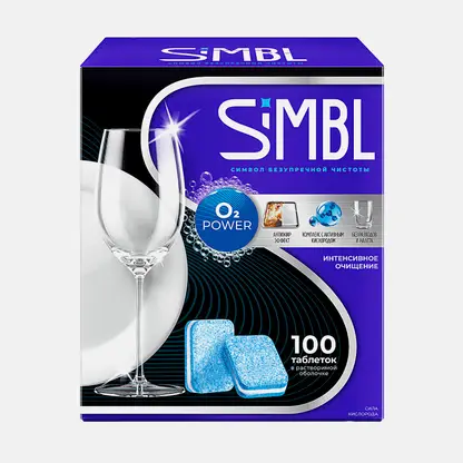 Таблетки для посудомоечной машины Сила кислорода Simbl 100шт