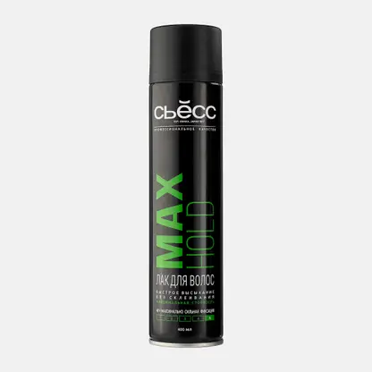Лак для волос Сьёсс Max Hold для укладки максимально сильная фиксация 400мл