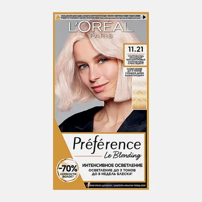 Стойкая краска для волос L’Oréal Paris Preference оттенок 11.21 Ультраблонд холодный перламутровый