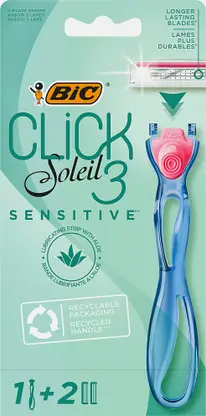 Бритвенная система женская BIC Click 3 Soleil Sensitive 1 ручка 2 кассеты с 3 лезвиями
