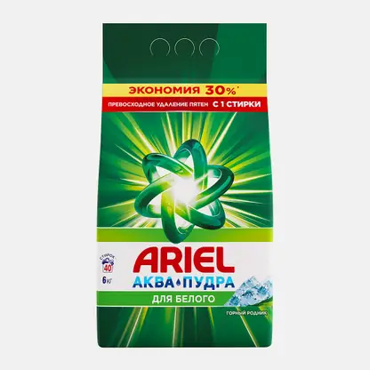 Стиральный порошок Аква Пудра Ariel Автомат Горный родник 6кг