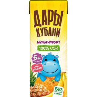Сок Дары Кубани мультифруктовый 200мл