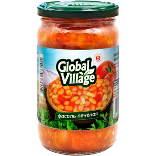 Фасоль Global Village печеная 350г
