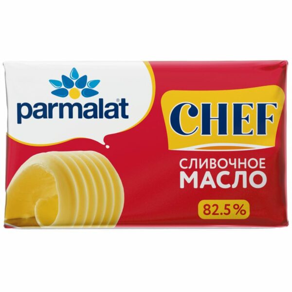 Масло Parmalat Chef сладко-сливочное несолёное 82.5% БЗМЖ 180г