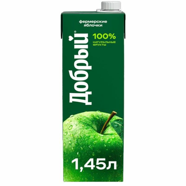 Нектар Добрый Фермерские яблочки яблочный для детского питания 1.45л