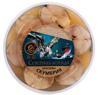 Скумбрия Золотая Fishка Северная легенда с пряностями кусок 400г