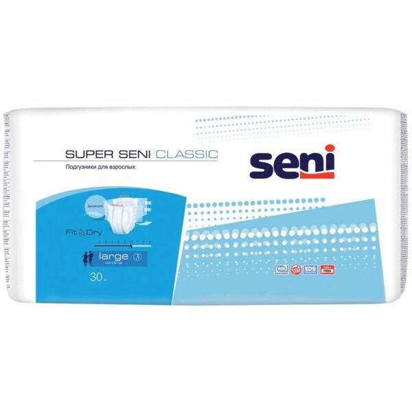 Подгузники Seni Super Classic для взрослых р.L 30шт.