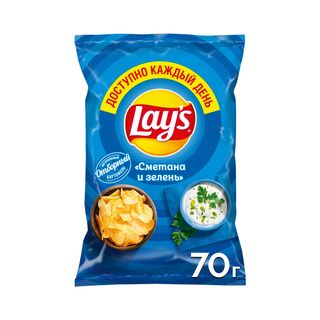Чипсы картофельные Lay's Сметана и зелень 70г
