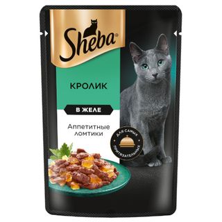 Корм влажный Sheba Кролик ломтики в желе для взрослых кошек 75г
