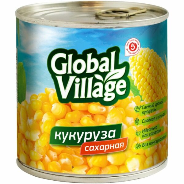 Кукуруза Global Village сахарная 340г