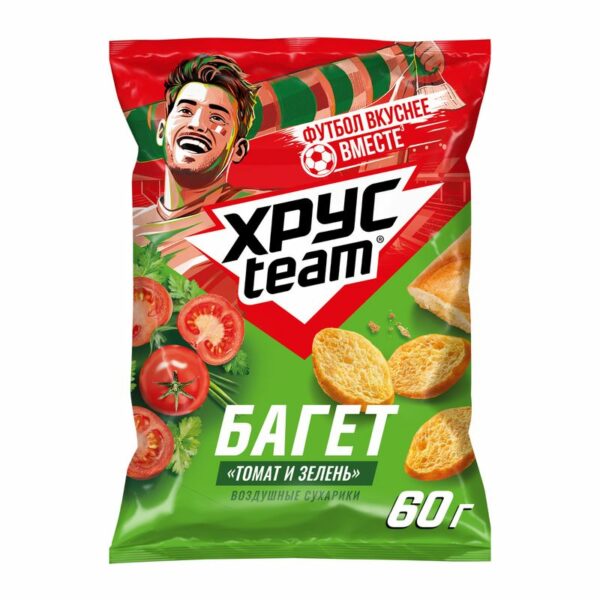Сухарики Хрусteam Багет томат-зелень 60г