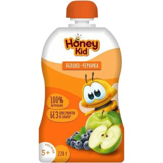 Пюре Honey Kid Яблоко и черника для детей с 5 мес. 180г