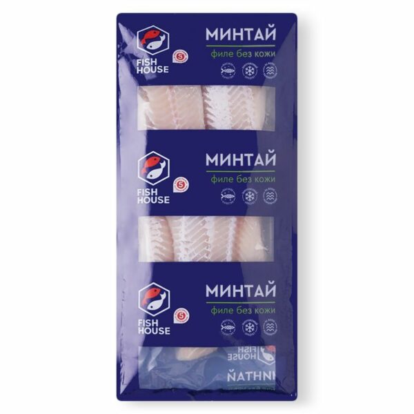 Минтай Fish House филе без кожи замороженное 600г