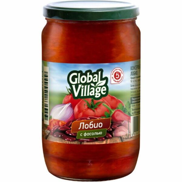 Лобио Global Village с фасолью 360г