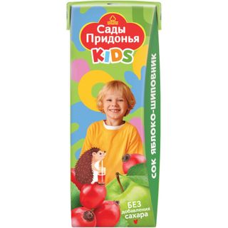 Сок Сады Придонья Kids Яблоко-шиповник для детей с 6 мес. 200мл