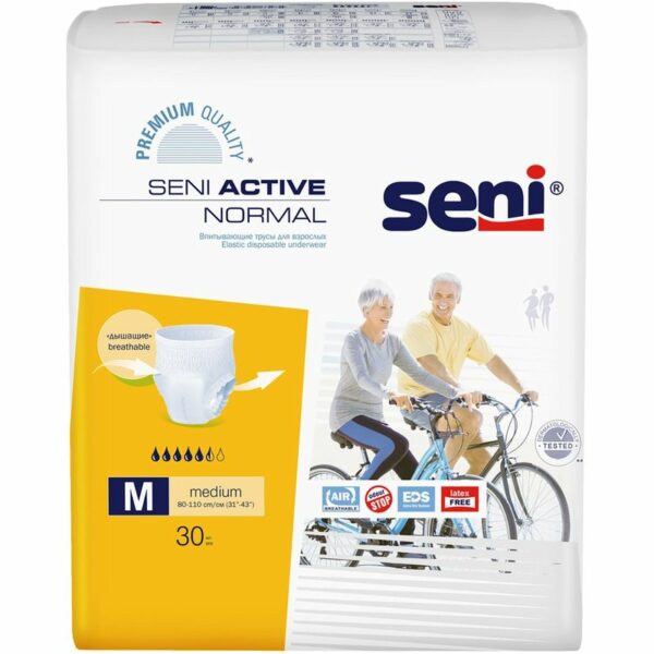 Трусы Seni Active Normal впитывающие для взрослых размер M 30шт.