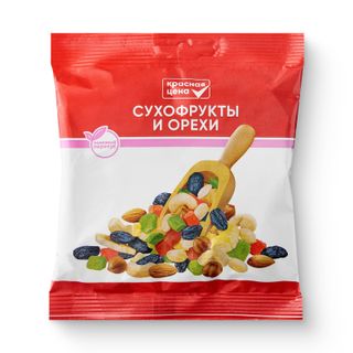 Смесь Красная Цена Сухофрукты и орехи 100г
