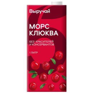 Морс Выручай клюквенный 1л