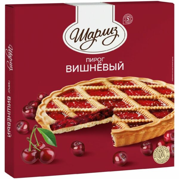 Пирог Шарлиз Фруктовый Пай песочный с вишневым джемом 430г