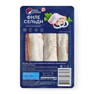 Сельдь Fish House филе Оригинальное слабосоленая в масле 250г