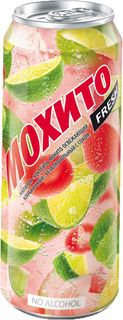 Коктейль Мохито клубничный безалкогольный газированный 0.45л