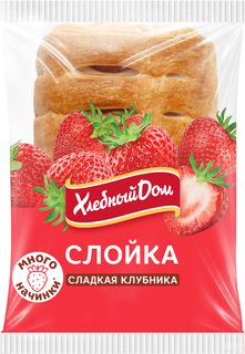 Слойка Хлебный Дом Сладкая клубника 55г