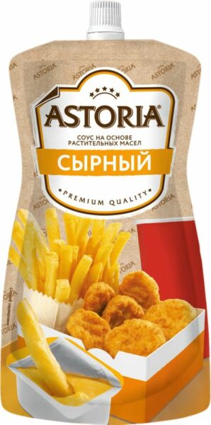 Соус Astoria Сырный на основе растительных масел 20% 233г