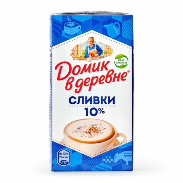 Сливки Домик в деревне 10% БЗМЖ 480г