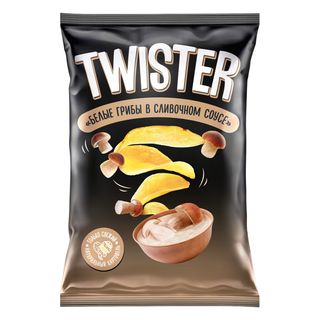 Чипсы Twister Картофель хрустящий Белые грибы в сливочном соусе 130г