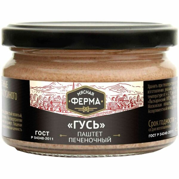 Паштет Мясная Ферма печеночный со вкусом гусиного мяса 200г
